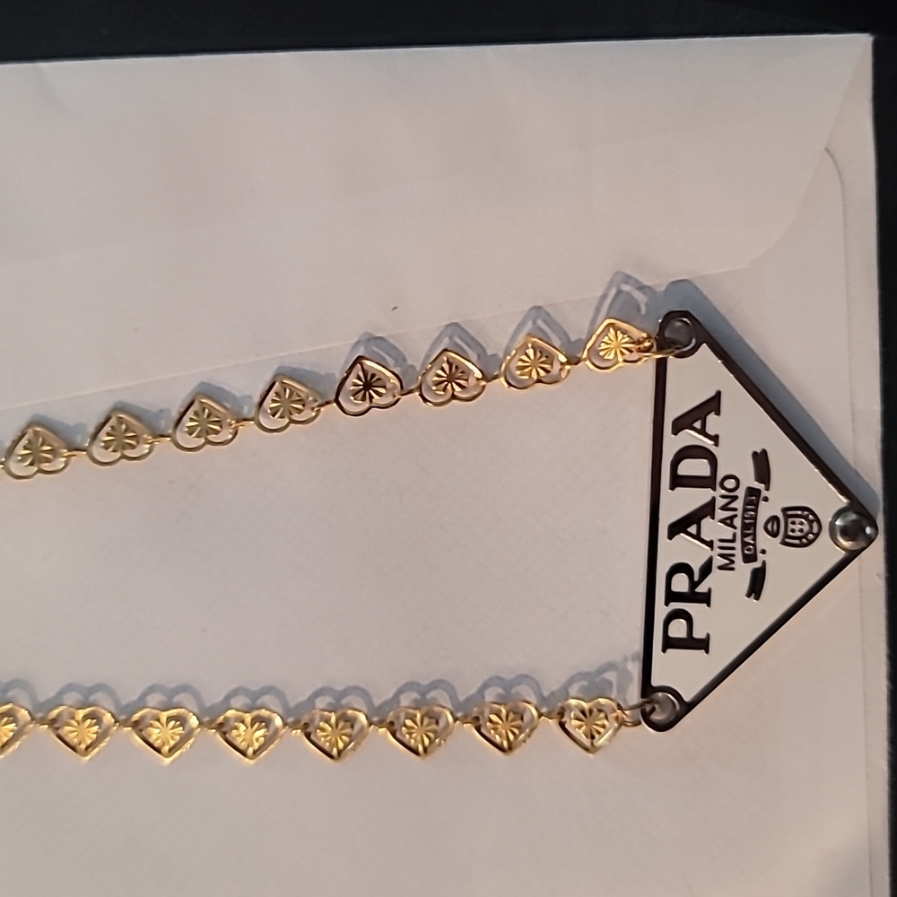 Prada Logo Necklace NWOT